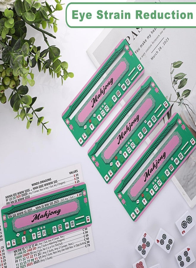 Hoowen 4 Pcs Mahjong Line Reader, Mahjong Card Guide and Line Finder for NMJL Card Beginners Seniors Must Have, Friendly Travel, Parties, Game Nights Rules Helper & Mahjong Accessories Gifts - Image 3